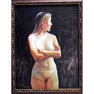 怀斯作品女人体临摹(坦培拉)27.1x35.3cm 6000元